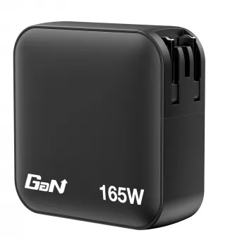 Verbatim Mini Caricabatterie GaN 165W 4 porte spina US con adattatori EU e UK