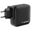 Verbatim Mini Caricabatterie GaN 165W 4 porte spina US con adattatori EU e UK