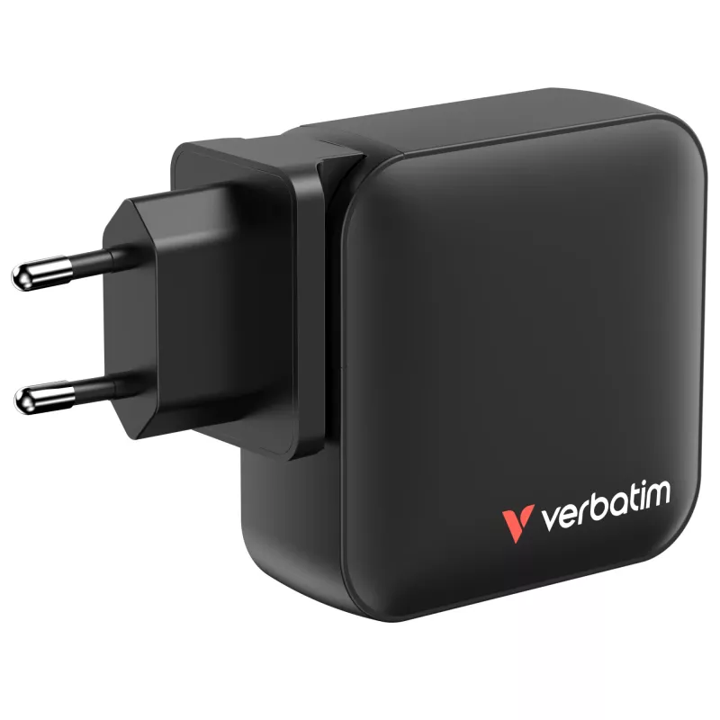 Verbatim Mini Caricabatterie GaN 165W 4 porte spina US con adattatori EU e UK