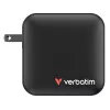 Verbatim Mini Caricabatterie GaN 165W 4 porte spina US con adattatori EU e UK