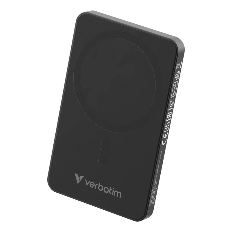 Verbatim Charge 'n' Go Essentials Powerbank wireless magnetico 5000 mAh Nero