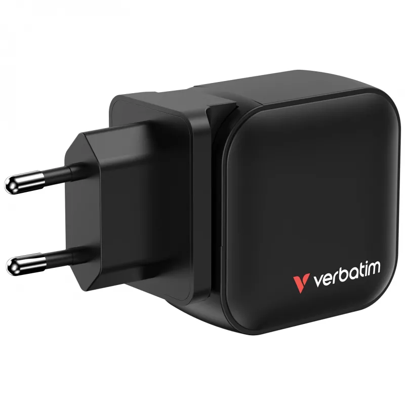 Verbatim Mini Caricabatterie GaN 70W 3 porte spina US con adattatori EU e UK