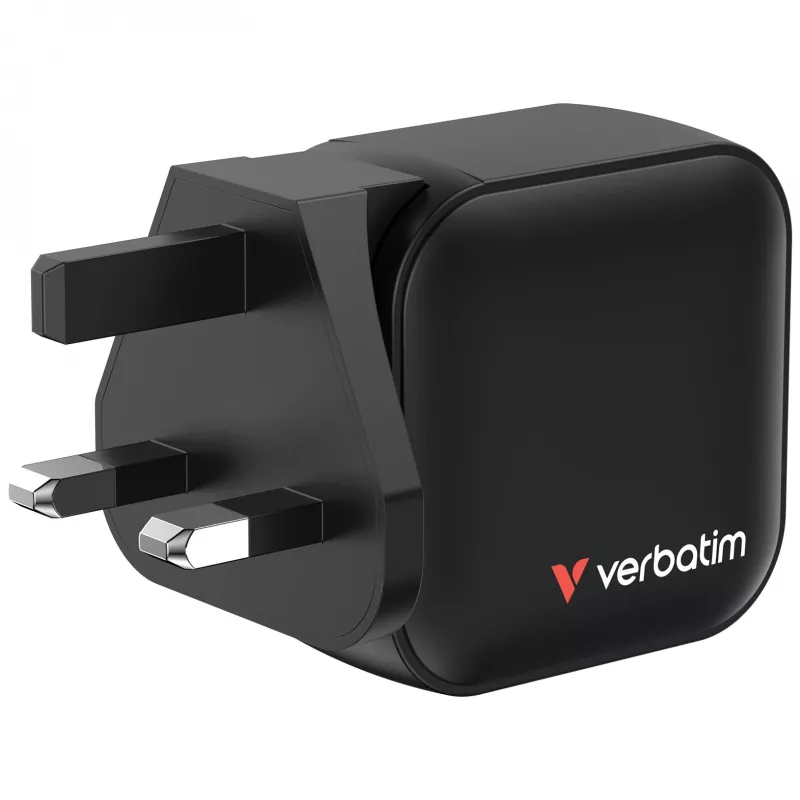 Verbatim Mini Caricabatterie GaN 70W 3 porte spina US con adattatori EU e UK