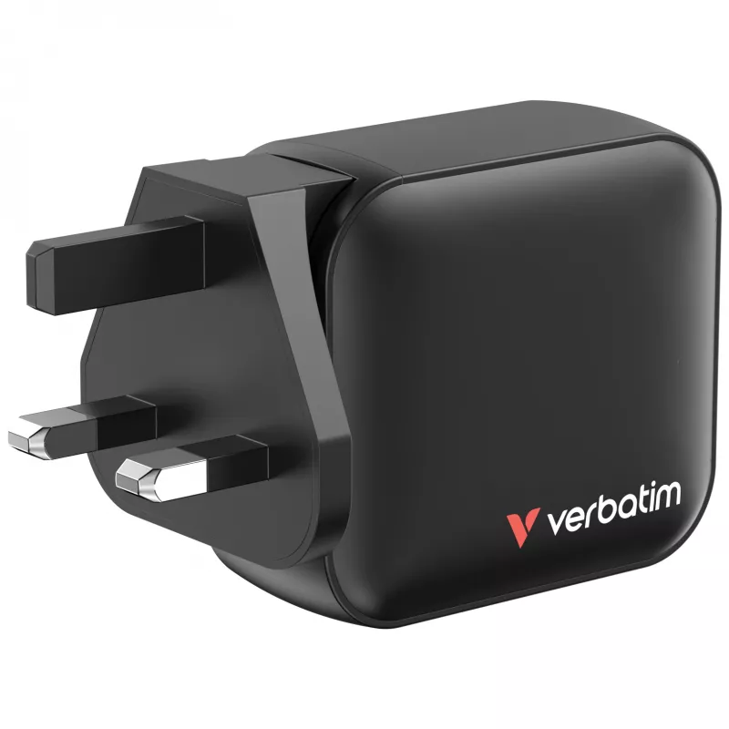 Verbatim Caricabatterie GaN 100W universale Nero ricarica rapida AC uso interno