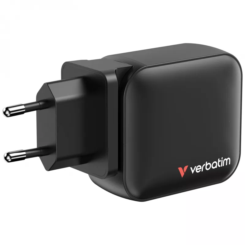 Verbatim Caricabatterie GaN 100W universale Nero ricarica rapida AC uso interno
