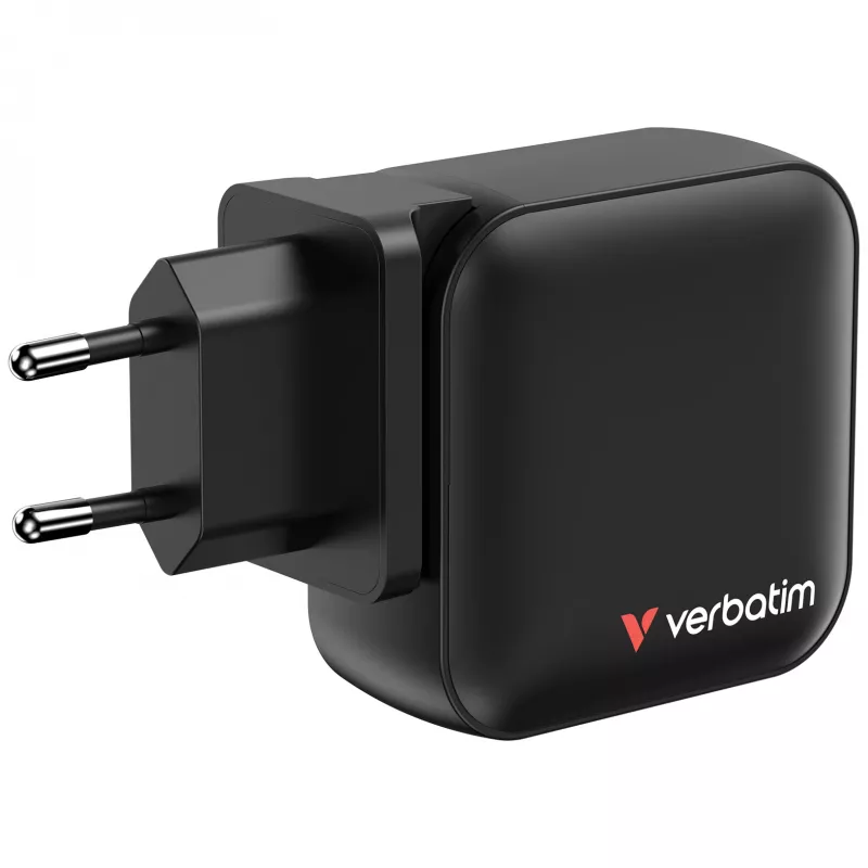 Verbatim Mini Caricabatterie GaN 100W 4 porte spina US con adattatori EU e UK