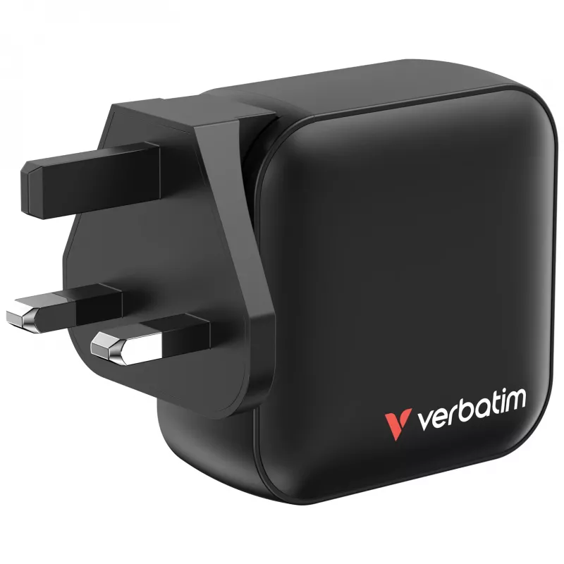 Verbatim Mini Caricabatterie GaN 100W 4 porte spina US con adattatori EU e UK