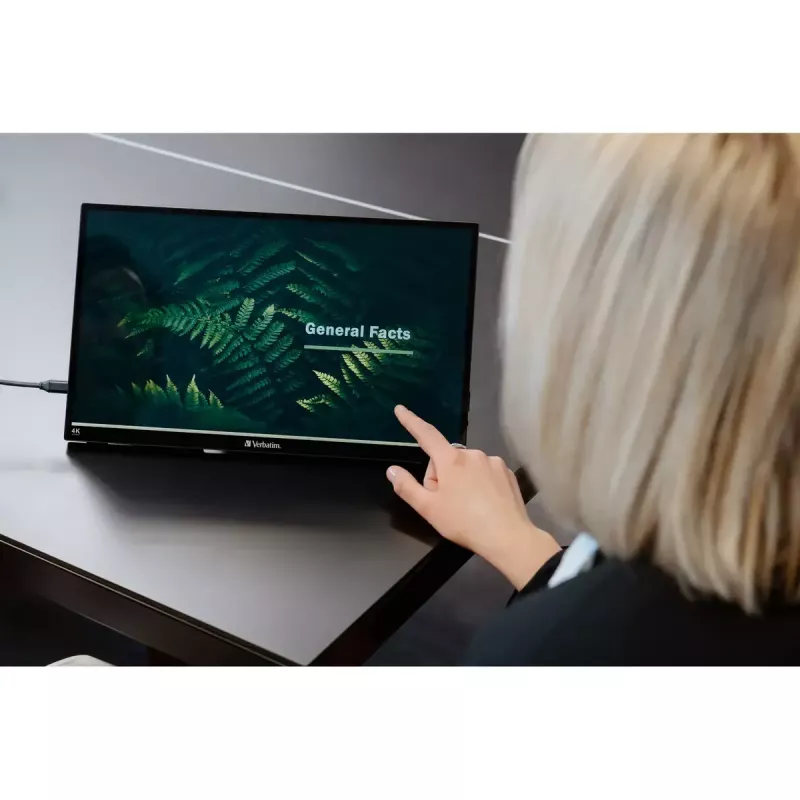 Verbatim Monitor touchscreen portatile 15,6 pollici LCD 4K 3840x2160