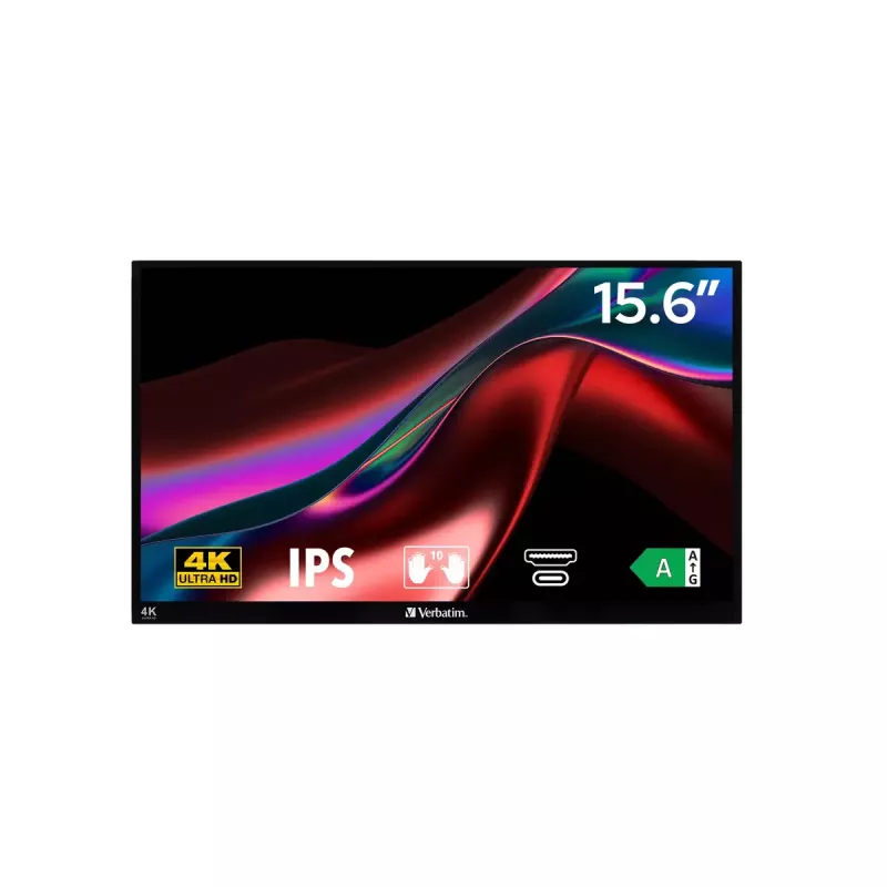 Verbatim Monitor touchscreen portatile 15,6 pollici LCD 4K 3840x2160