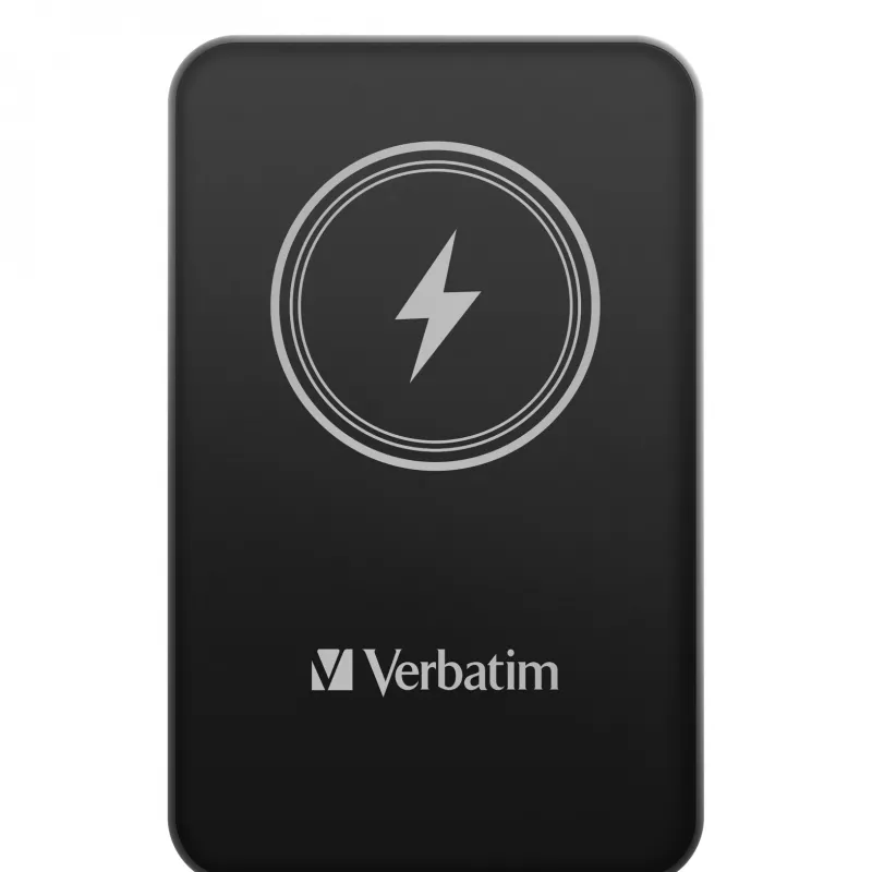 Powerbank VERBATIM Charge 'n' Go 5000 mAh magnetico wireless, Nero