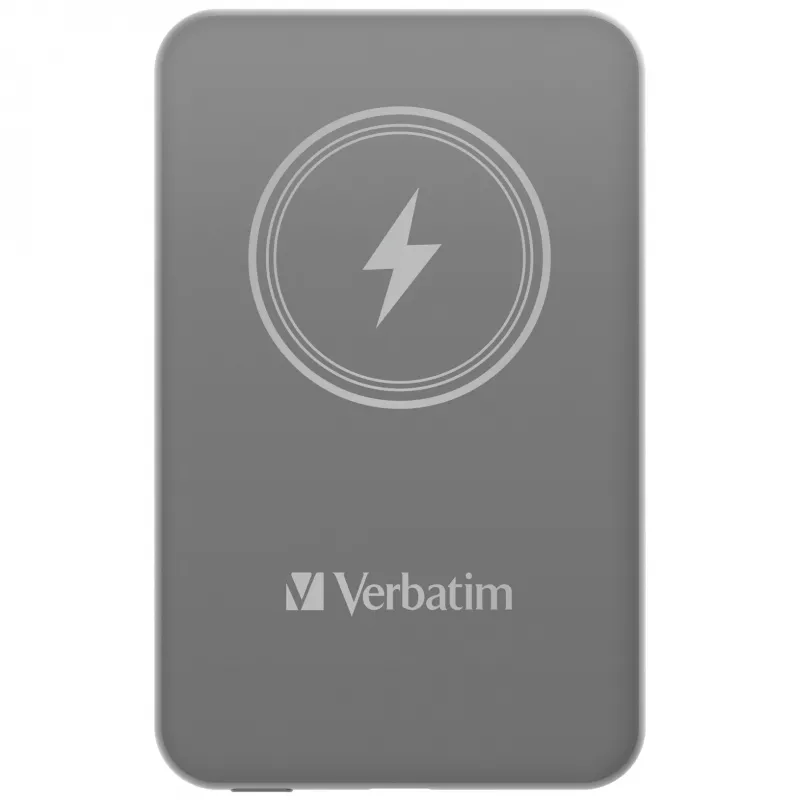 Verbatim Charge 'n' Go Powerbank wireless magnetico 5000mAh Grigio