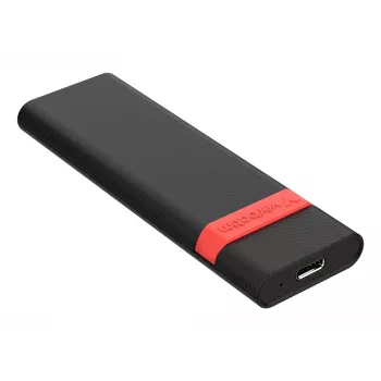 Verbatim Kit case per SSD M.2 NVMe, case per SSD, M.2, PCI Express, 10 Gbit/s, connettività USB, Nero, Rosso