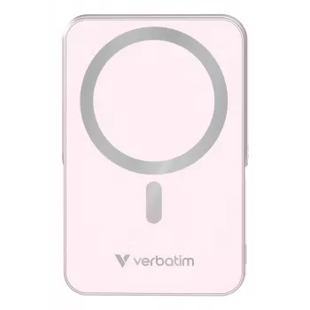 Verbatim Charge 'n' Go Powerbank wireless magnetico con supporto – 10000 mAh Rosa