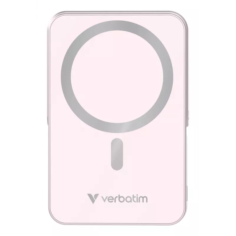 Verbatim Charge 'n' Go Powerbank wireless magnetico con supporto – 10000 mAh Rosa