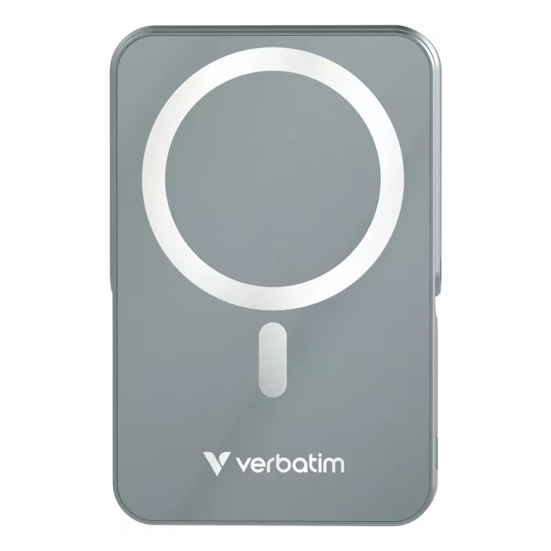 Verbatim Charge 'n' Go Powerbank wireless magnetico con supporto – 10000 mAh Grigio