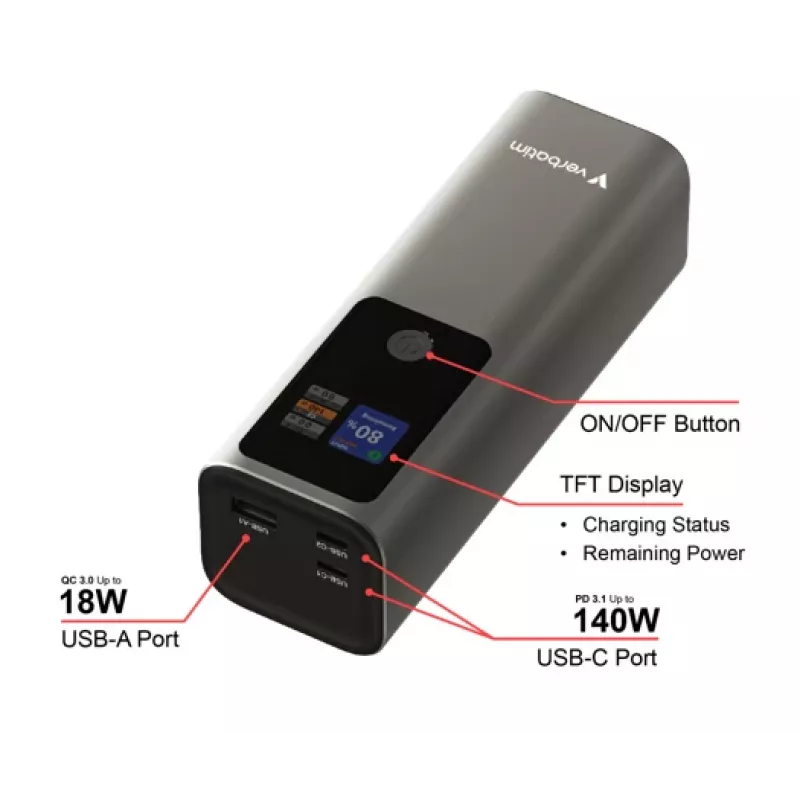 Batteria portatile Verbatim Charge 'n' Go Powerbank 27000mAh