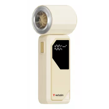 Verbatim Cool’n’Go AirJet ventilatore portatile bianco/argento, argento, bianco, ventilatore portatile, 1 pz., 6 W, litio-ione (Li-Ion), 3,7 V