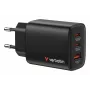 Verbatim Essentials caricabatterie GaN 65W spina EU nero, uso interno, AC, 20 V, nero