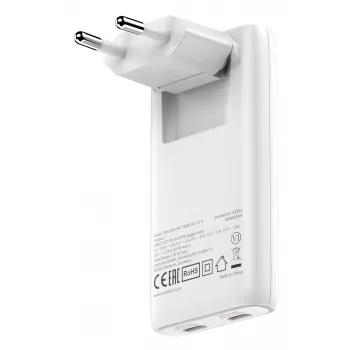 Verbatim Fold 'n' Go caricabatterie GaN 65W spina EU bianco