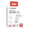 Verbatim Fold 'n' Go caricabatterie GaN 65W spina EU bianco