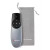 Verbatim Focus presentatore wireless con puntatore laser rosso, RF, USB, 30 m, nero, argento