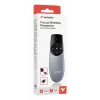 Verbatim Focus presentatore wireless con puntatore laser rosso, RF, USB, 30 m, nero, argento