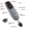 Verbatim Focus presentatore wireless con puntatore laser rosso, RF, USB, 30 m, nero, argento
