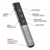 Verbatim Agenda presentatore wireless con puntatore laser rosso, RF, USB, 100 m, nero, argento