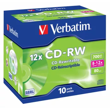 Verbatim CD-RW 12x 700 MB 10 pz.