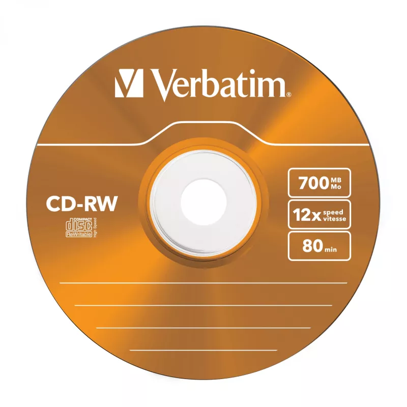 Verbatim CD-RW Colour 12x 700 MB 5 pezzi