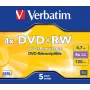Verbatim VB-DPW44JC, DVD+RW, 120 mm, custodia jewel, 5 pz., 4,7 GB