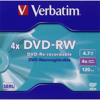 Verbatim DVD-RW 4,7 GB 4x, Jewel Case, 5 pz (43285)