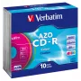 Verbatim CD-R AZO Colours 700 MB 48x 10 pz.