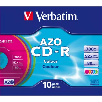 Verbatim CD-R AZO Colours 700 MB 48x 10 pz.