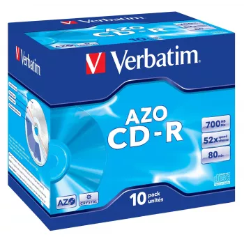 Verbatim CD-R AZO Crystal 700 MB 52x 10 pezzi