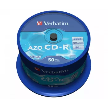 Verbatim CD-R AZO Crystal 700 MB 52x 50 pezzi