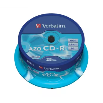 Verbatim CD-R AZO Crystal 700 MB 52x 25 pz.