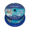 Verbatim CD-R AZO Wide Inkjet Printable no ID 700 MB 52x 50 pz.