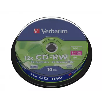 Verbatim CD-RW 12x 700 MB 10 pezzi