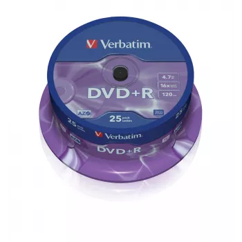 Verbatim VB-DPR47S2A, DVD+R, 120 mm, spindel, 25 pezzi, 4,7 GB