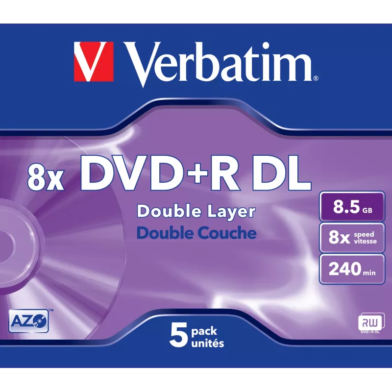 DVD+R DL Verbatim VB-DPD55JC 8,5 GB 5 pz.