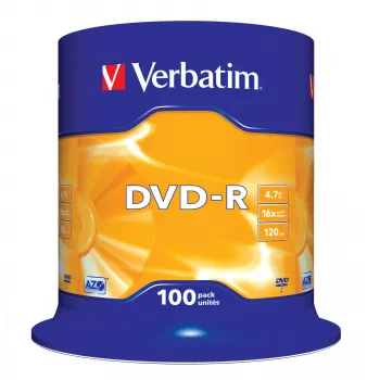 Verbatim DVD-R Matt Silver 4,7 GB 100 pezzi