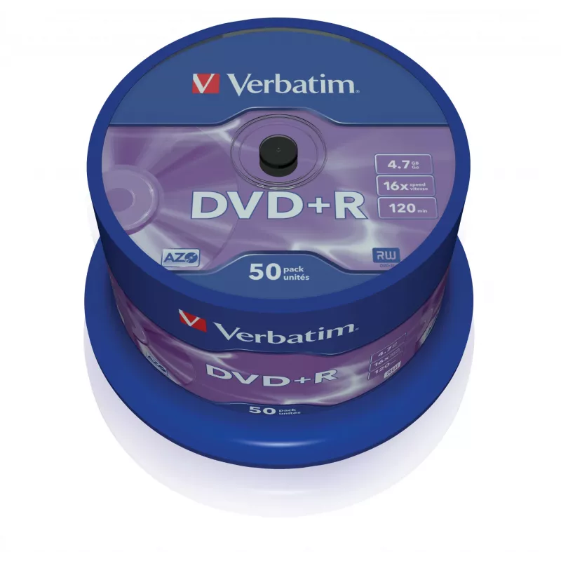 Verbatim VB-DPR47S3A, DVD+R, 120 mm, spindel, 50 pz., 4,7 GB
