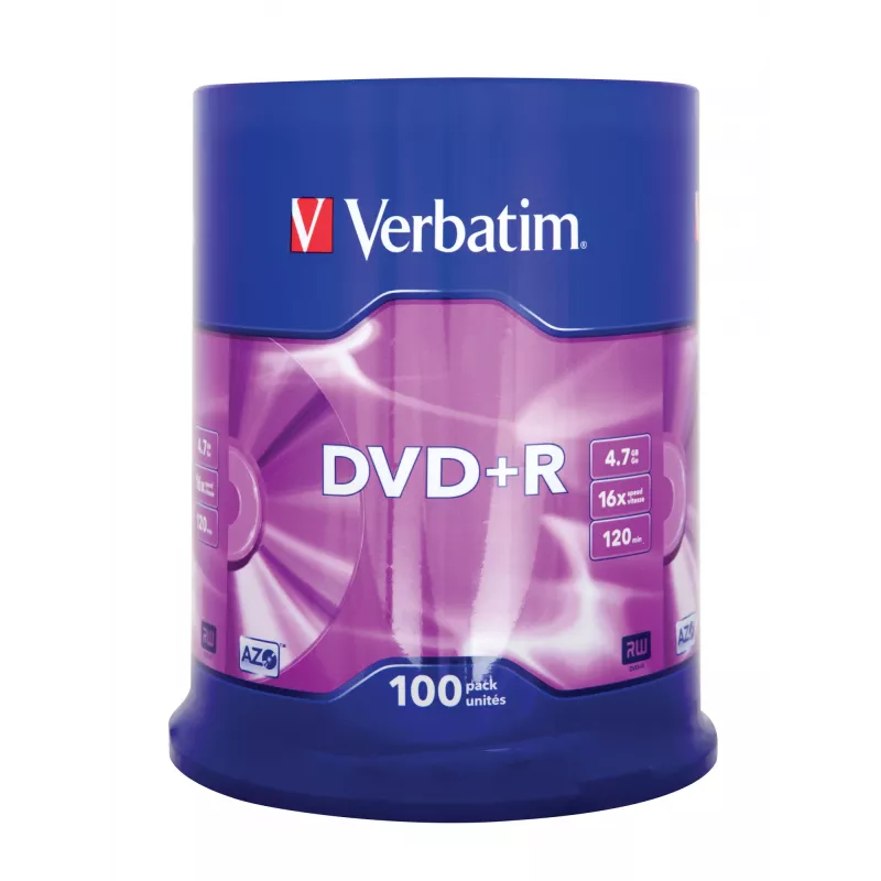 Verbatim DVD+R Matt Silver 4,7 GB 100 pz.