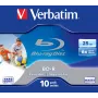 Verbatim BD-R SL 25GB 6x stampabile confezione da 10 custodia Jewel Case 10 pezzi
