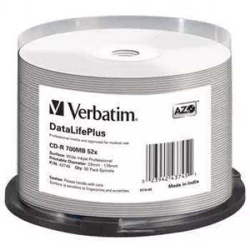Verbatim CD-R 52x DataLifePlus 700 MB 50 pezzi