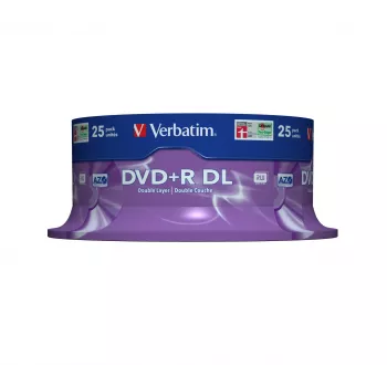 Verbatim DVD+R Double Layer 8x argento opaco spindel da 25