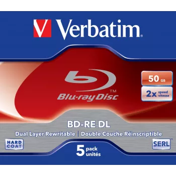 Verbatim BD-RE DL 50GB 2 x confezione da 5 custodia Jewel Case 5 pezzi