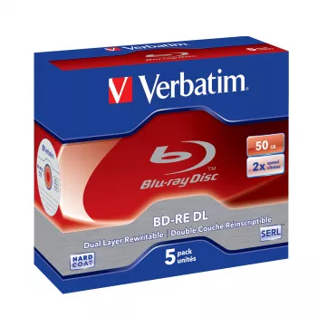 Verbatim BD-RE DL 50GB 2 x confezione da 5 custodia Jewel Case 5 pezzi