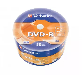 Verbatim DVD-R argento opaco confezione da 50 Wrap Spindle